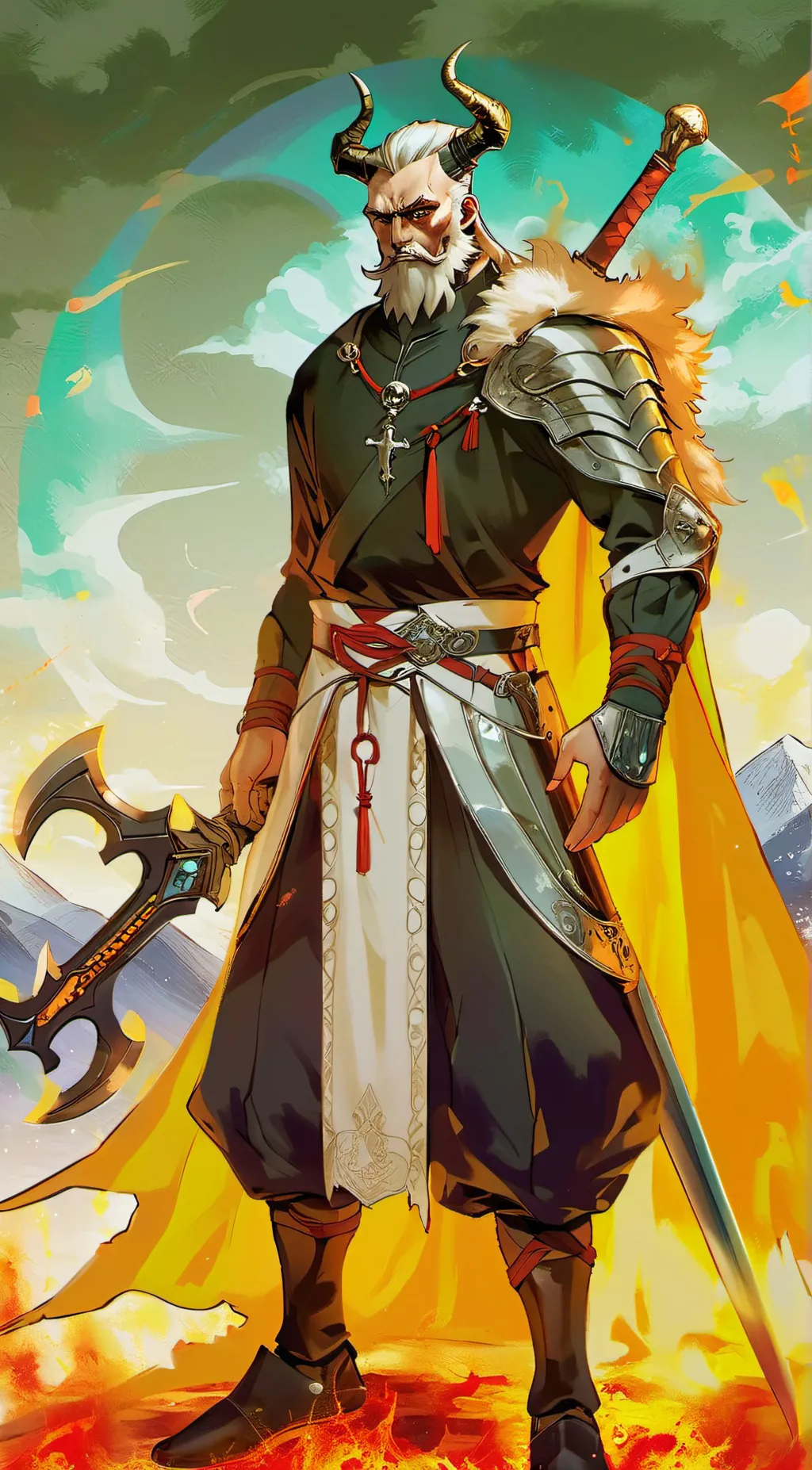 ai character: demon slayer  background