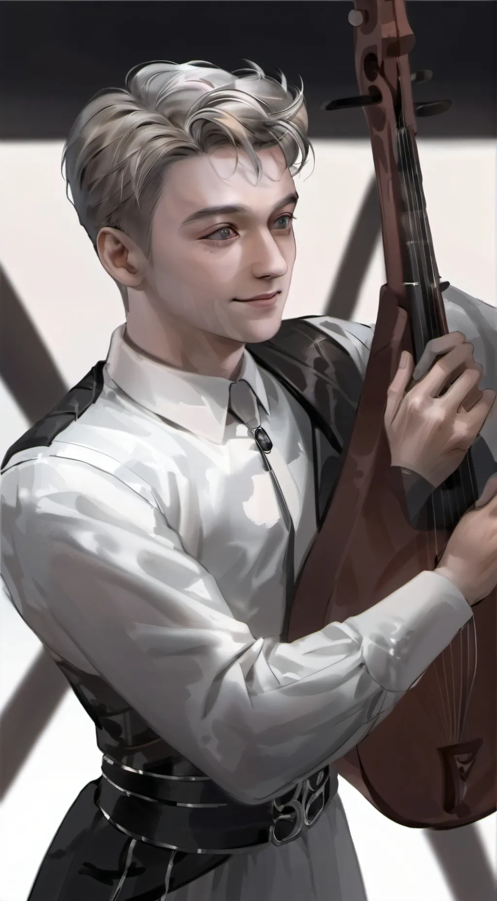 ai character: Asher (ash) background