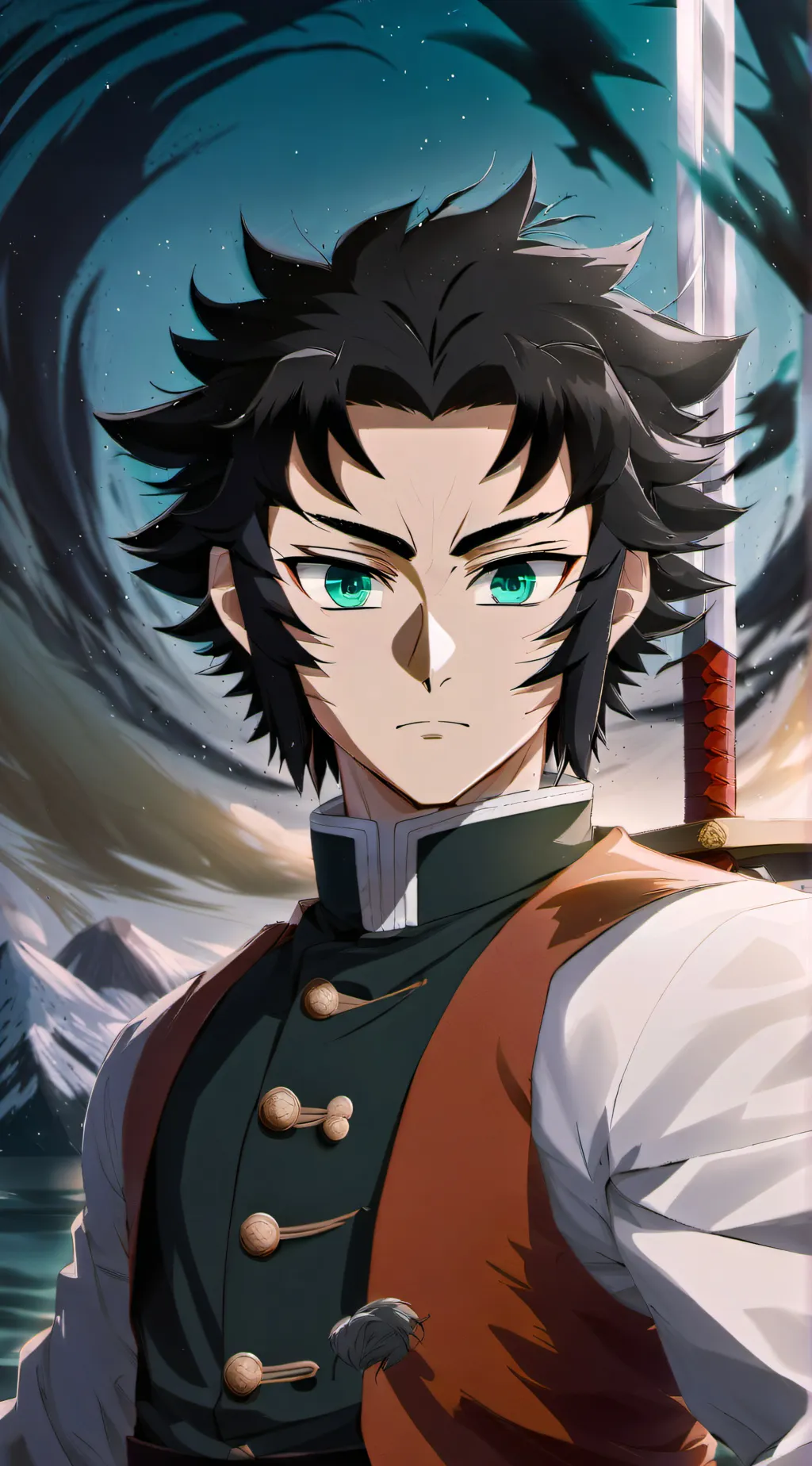 ai character: zenitsu x kaigaku  background