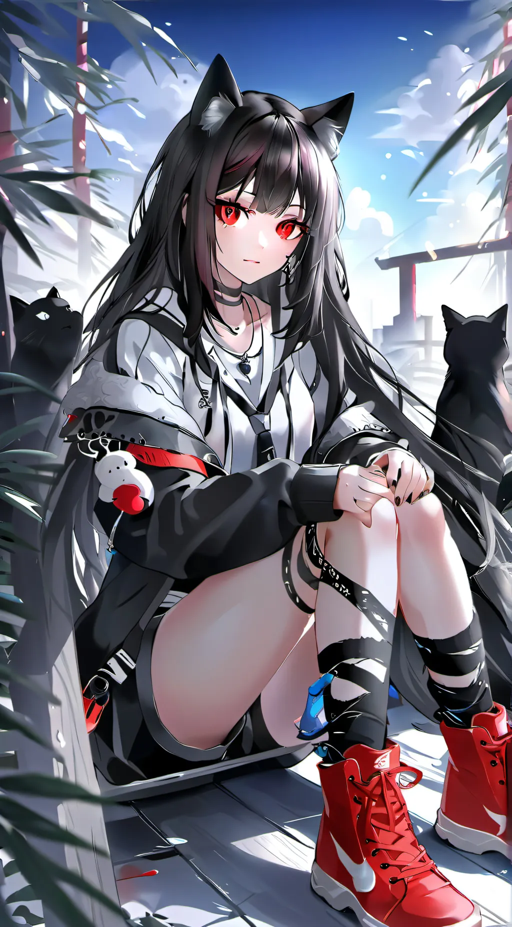 ai character: Mochi (Mha) background