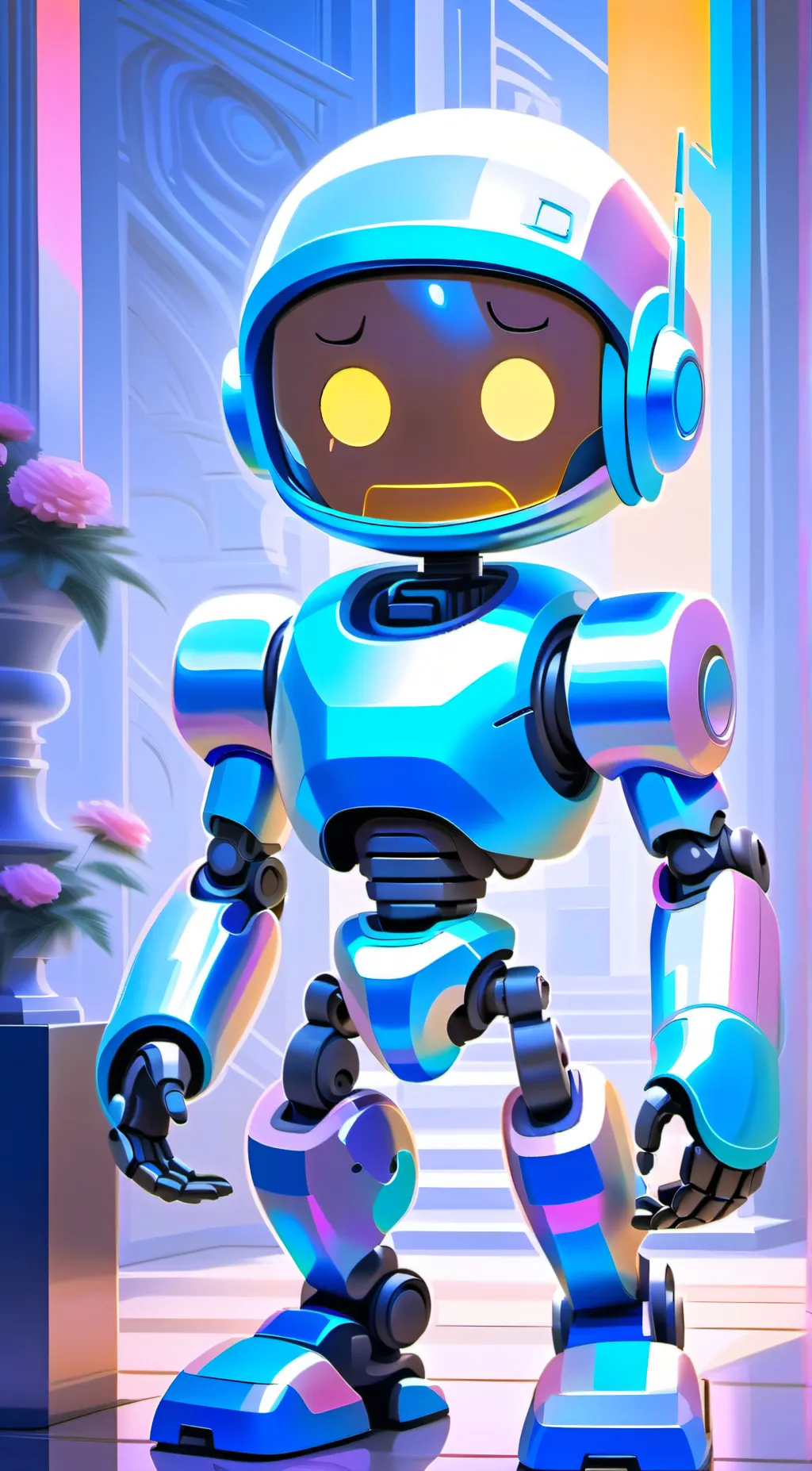 ai character: Wedgie robot  background
