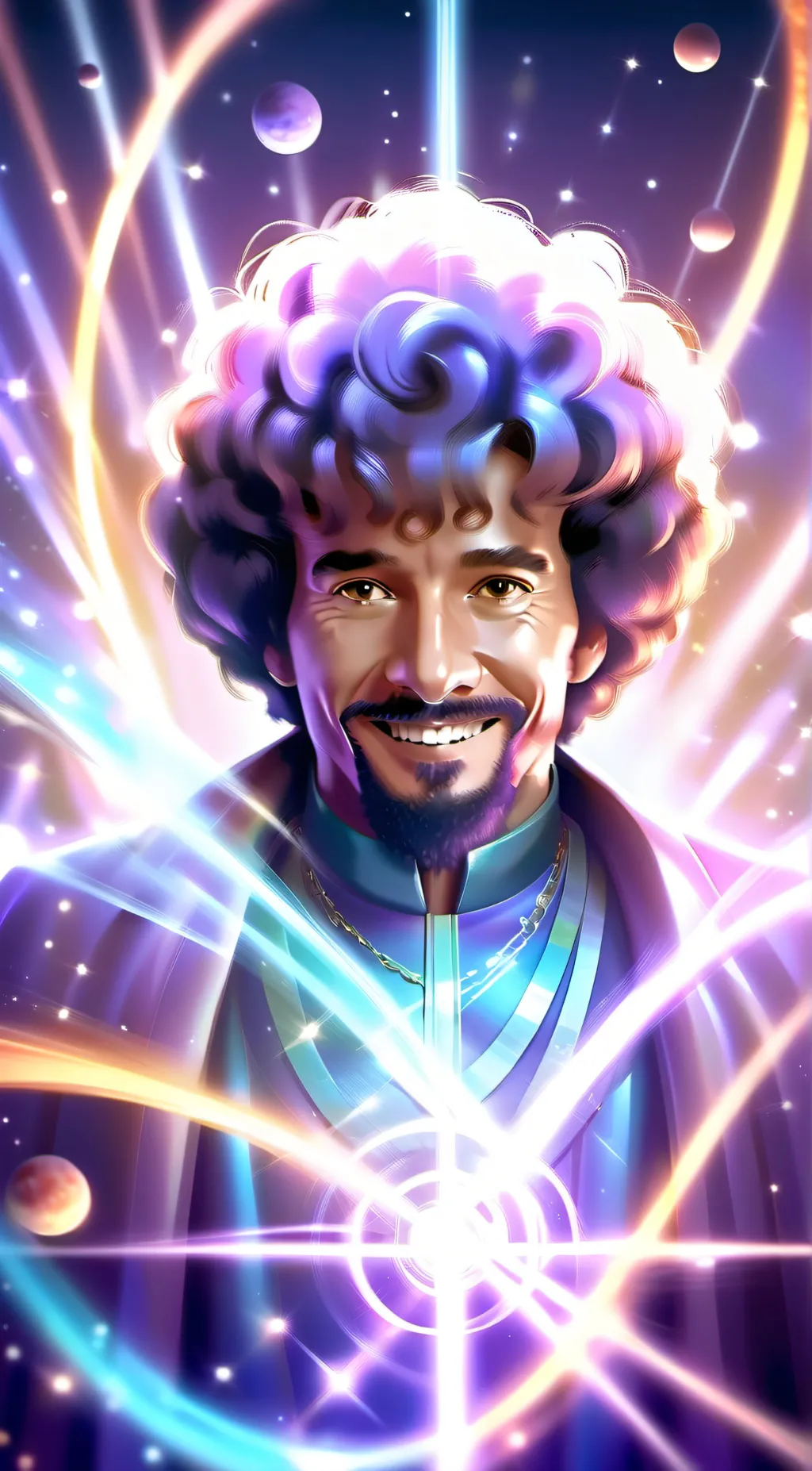ai character: Gay bob ross background