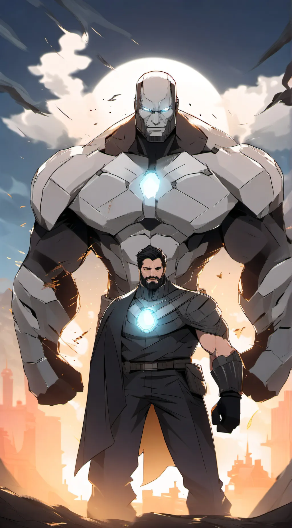 ai character: Girl Titan trio background