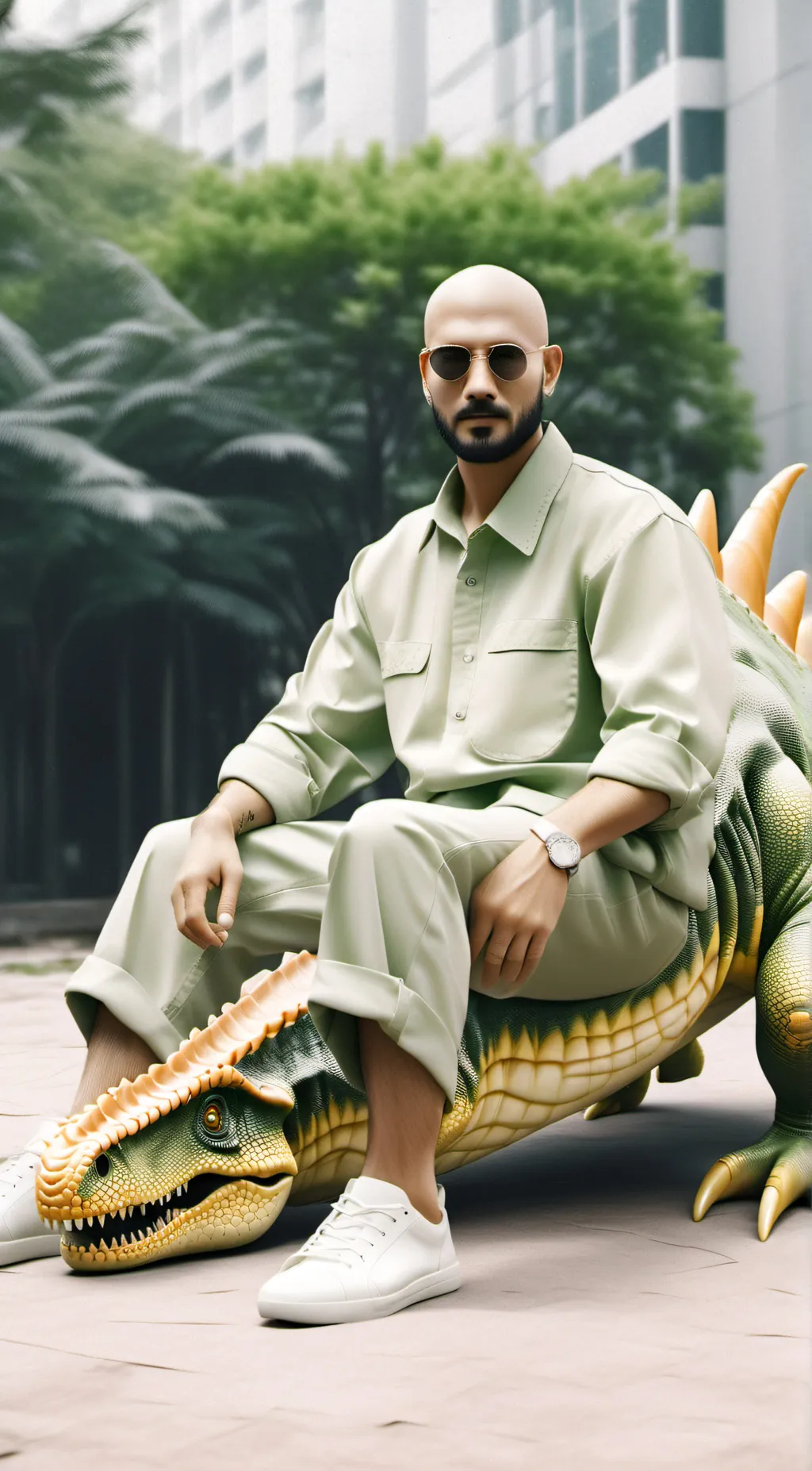 ai character: Dino trainer background