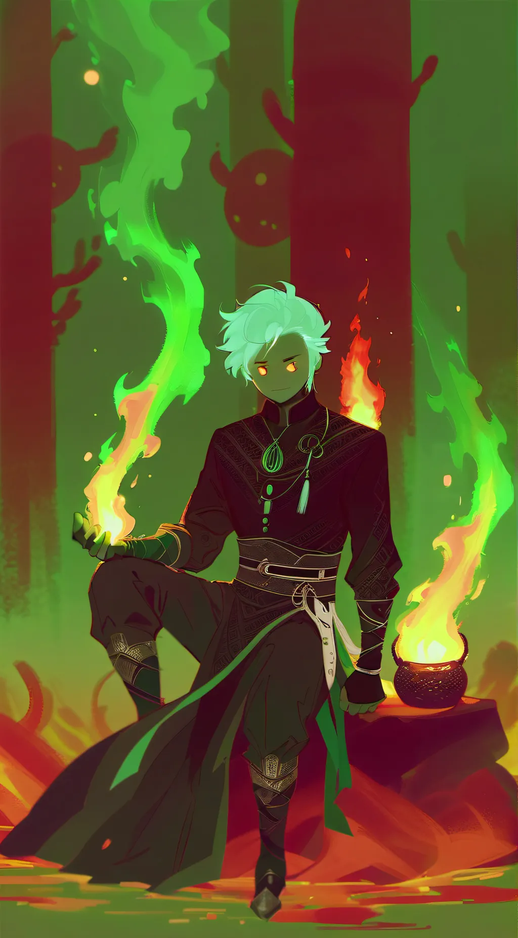 ai character: Demon who background