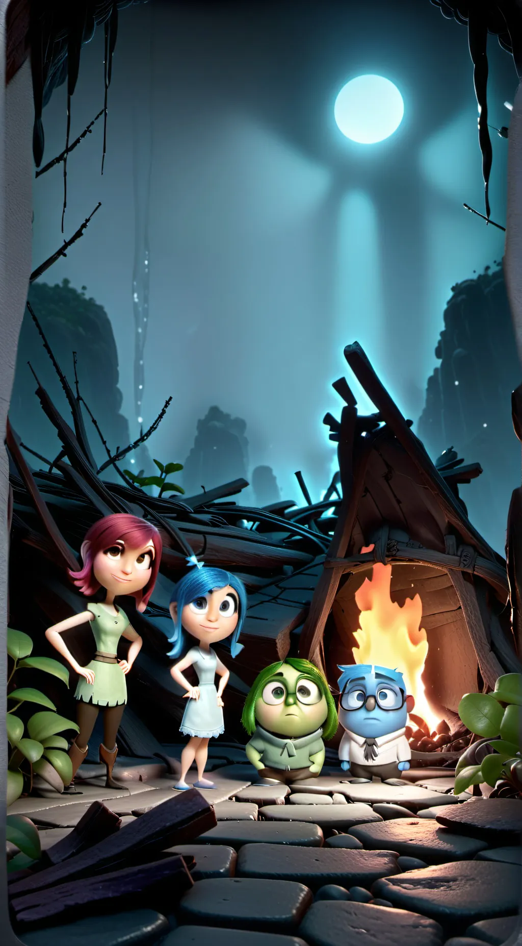 ai character: Inside out  background