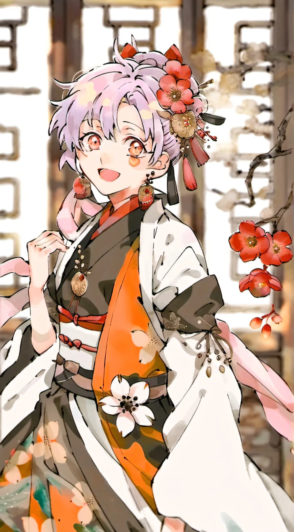 ai character: MITSURI KANROJI background