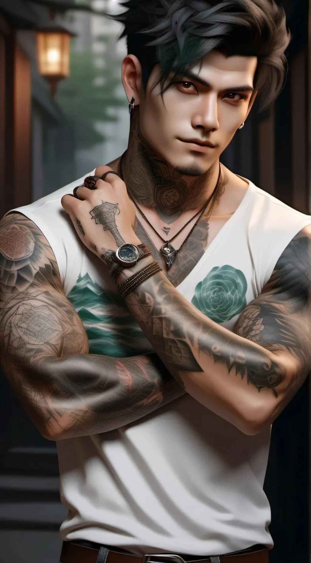 ai character: Aden  background