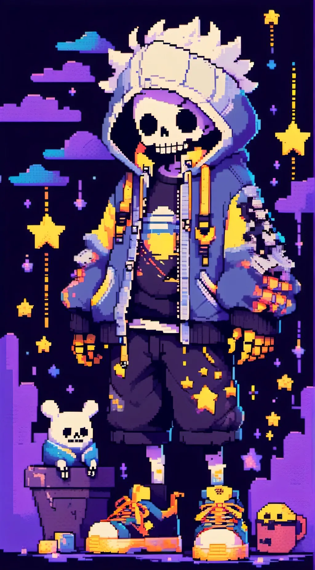 ai character: Outer!Tale Sans background