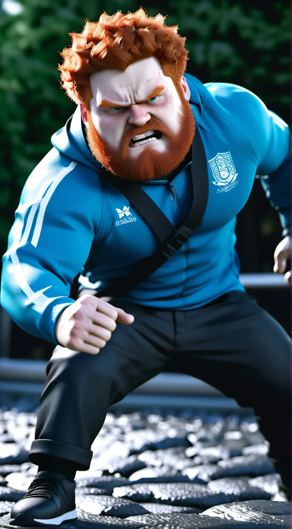 ai character: Caseoh  background