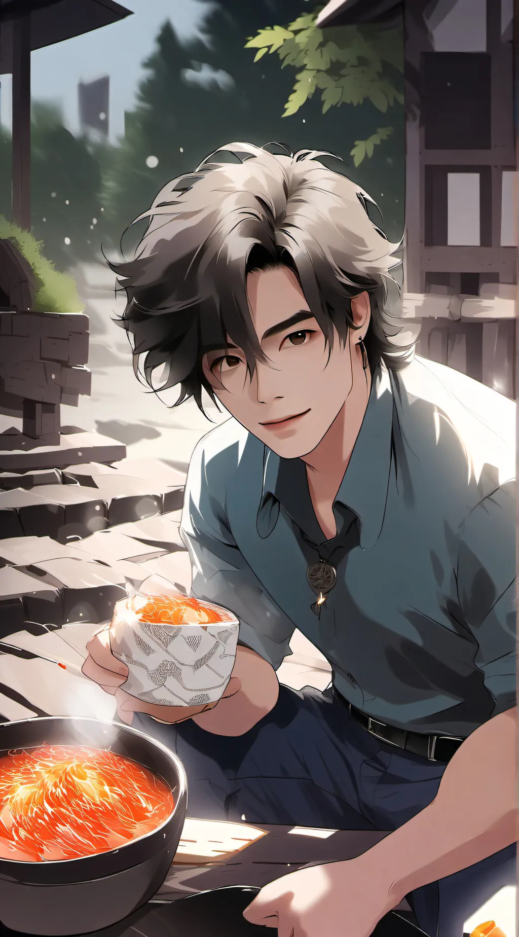 ai character: Trent  background