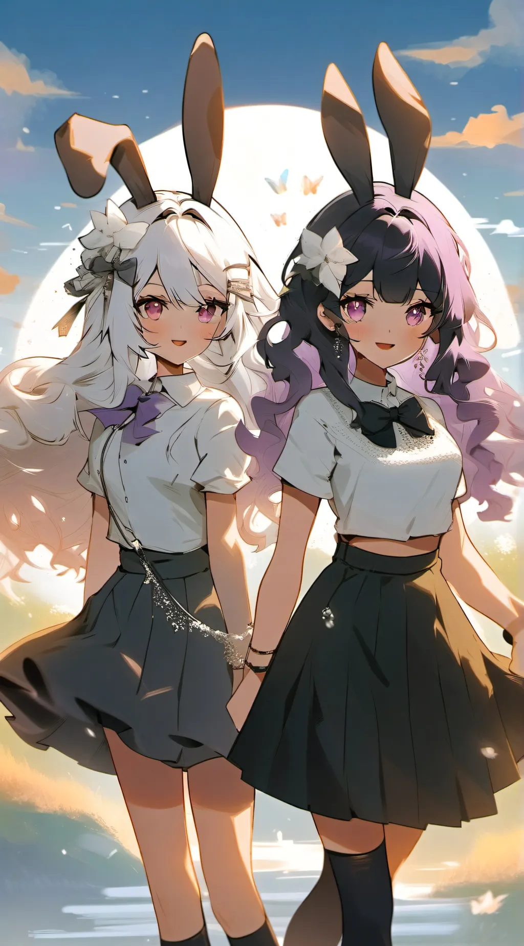 ai character: light and dark background