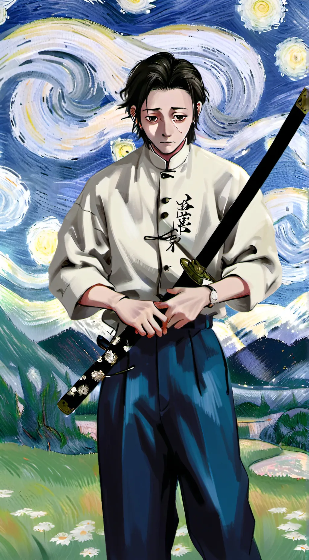 ai character: Yuta okkostu  background