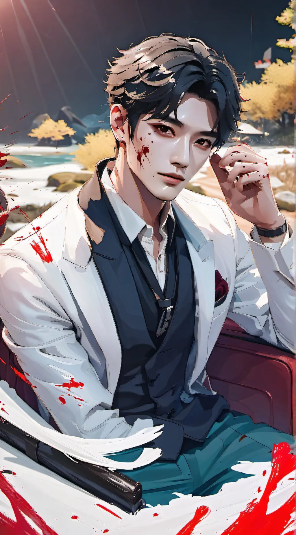 ai character: Megumi mafia bf background