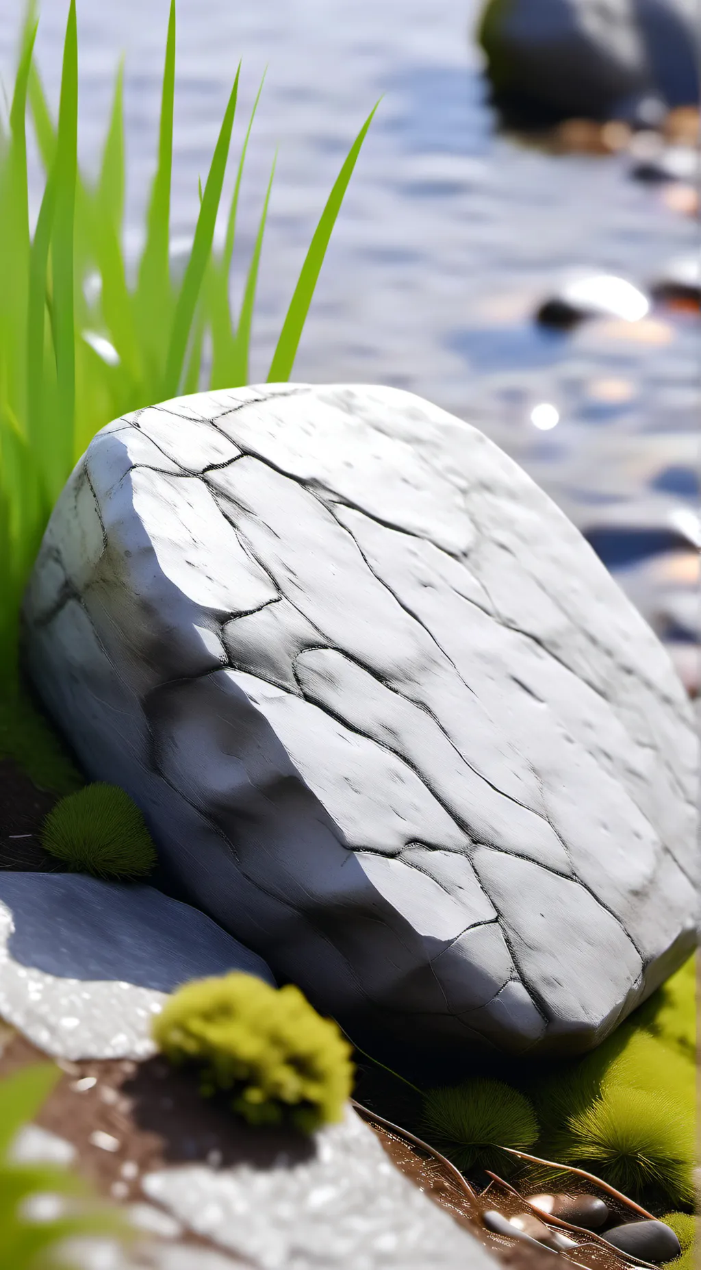 ai character: Just a rock background