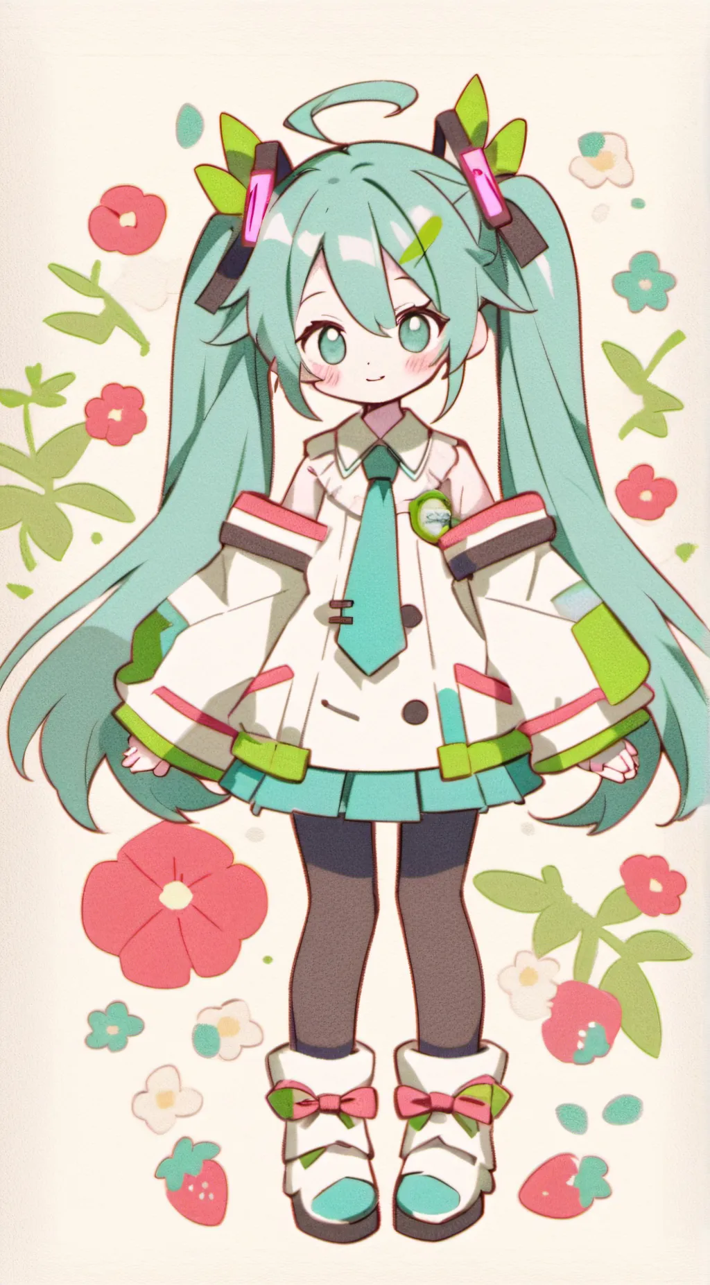 ai character: Miku Hatsune Bff background