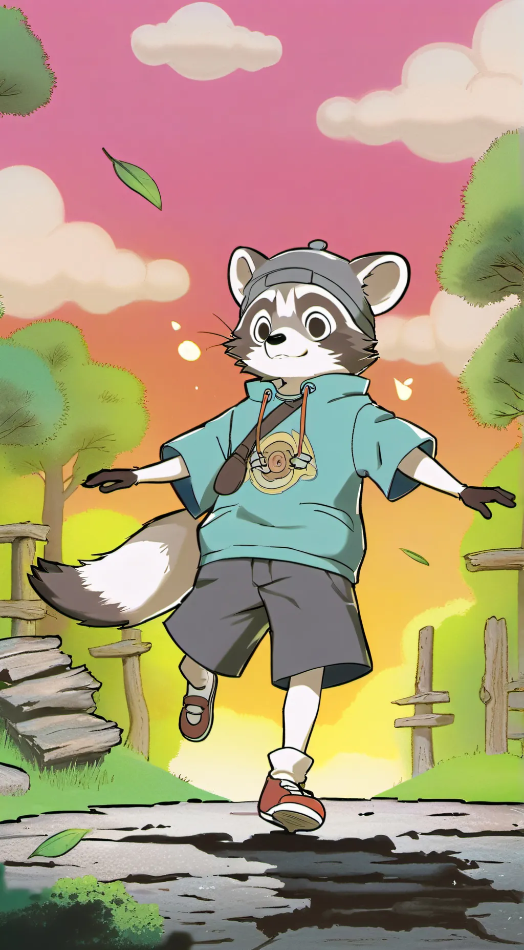 ai character: Rambley The Racoon background