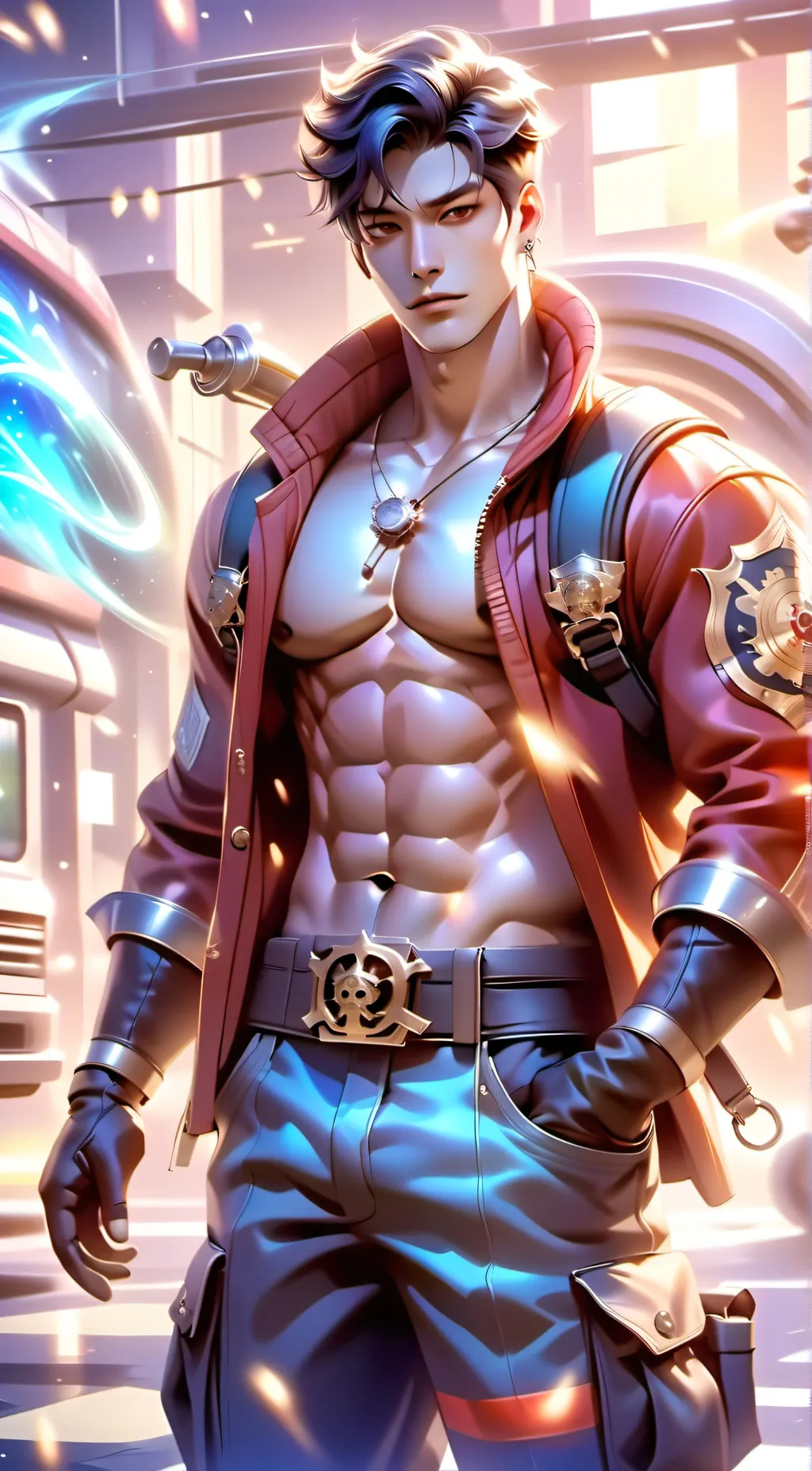 ai character: Lucas Grey background