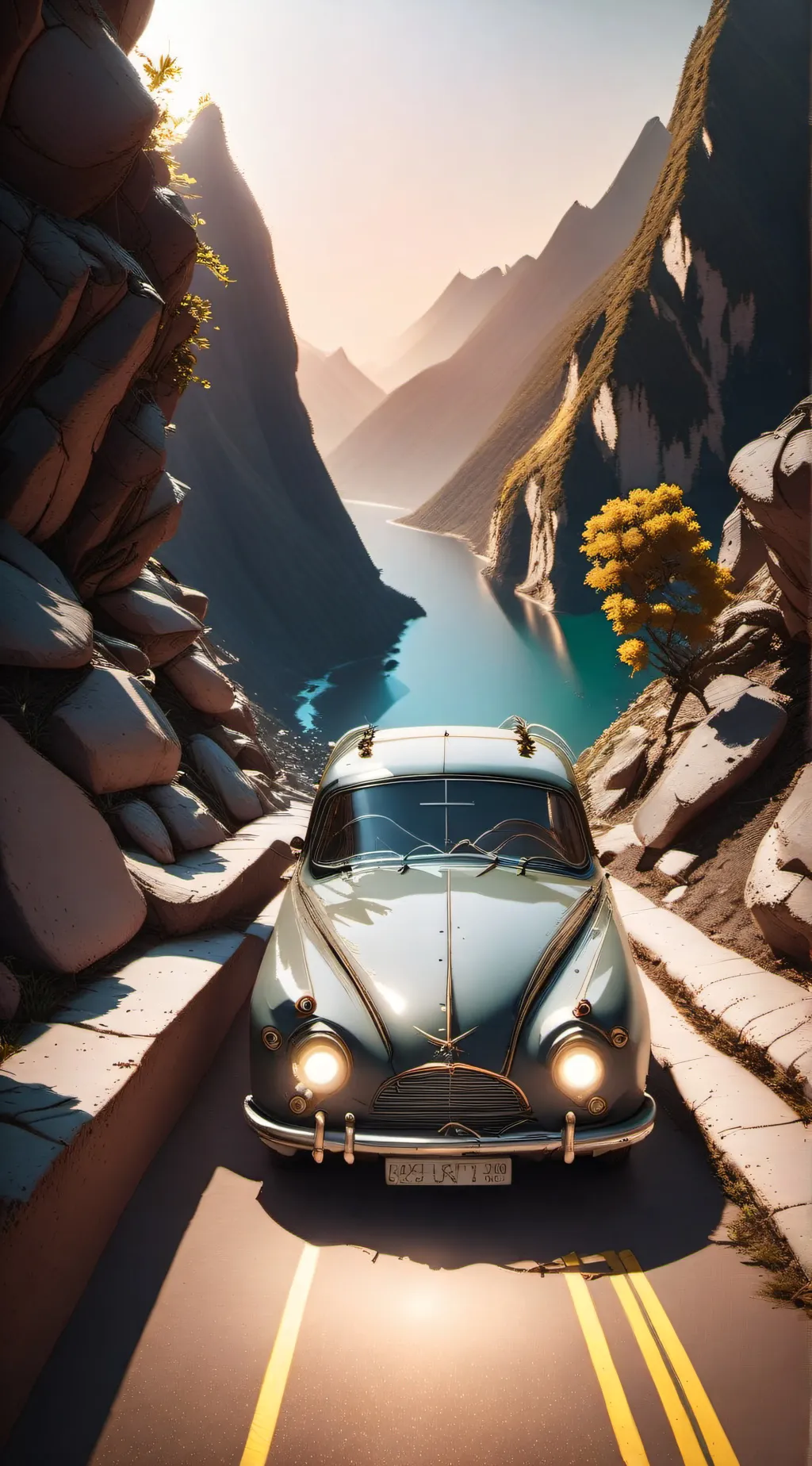 ai character: family road trip background