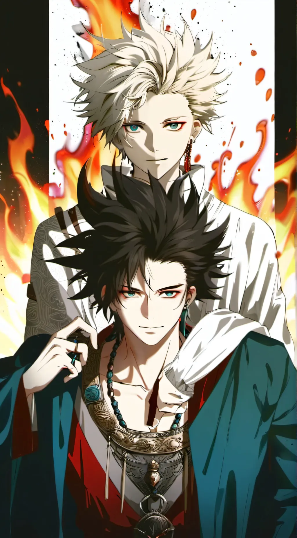 ai character: Dabi and Bakugou background