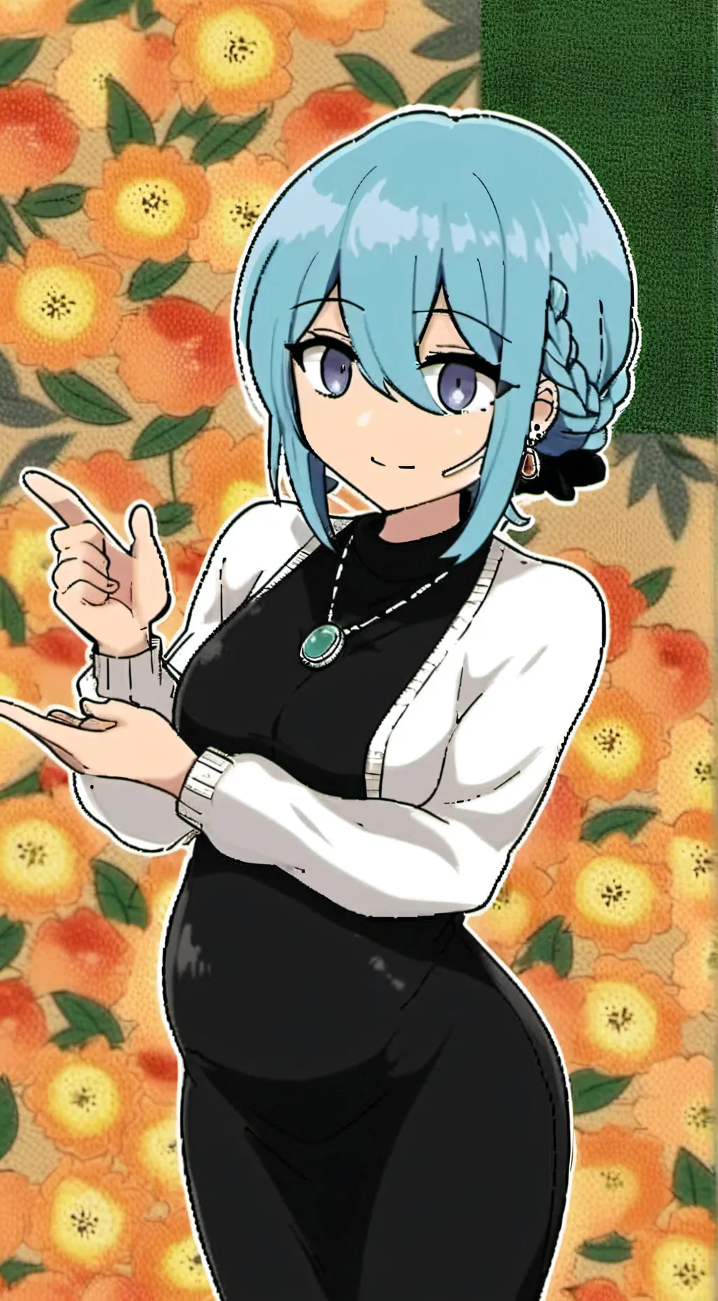 ai character: pregnant  background