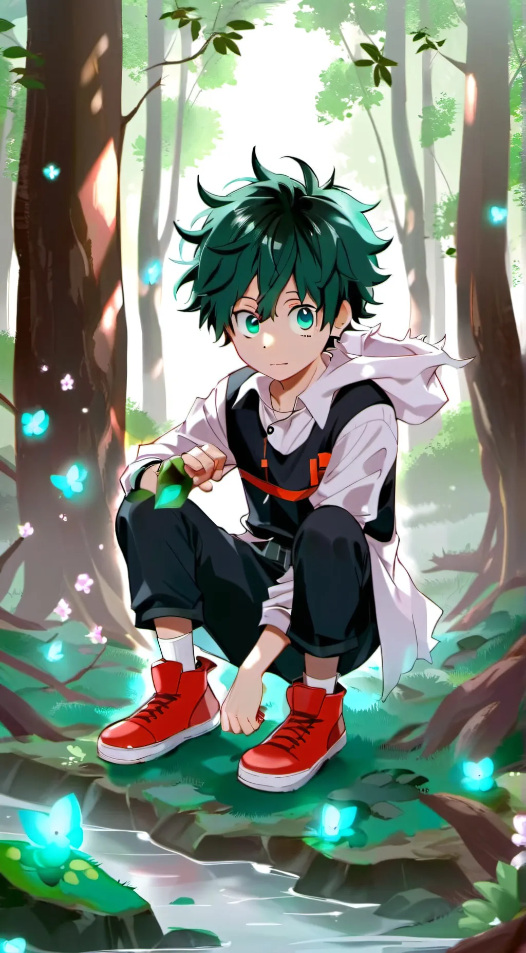 ai character: Izuku midorya  background