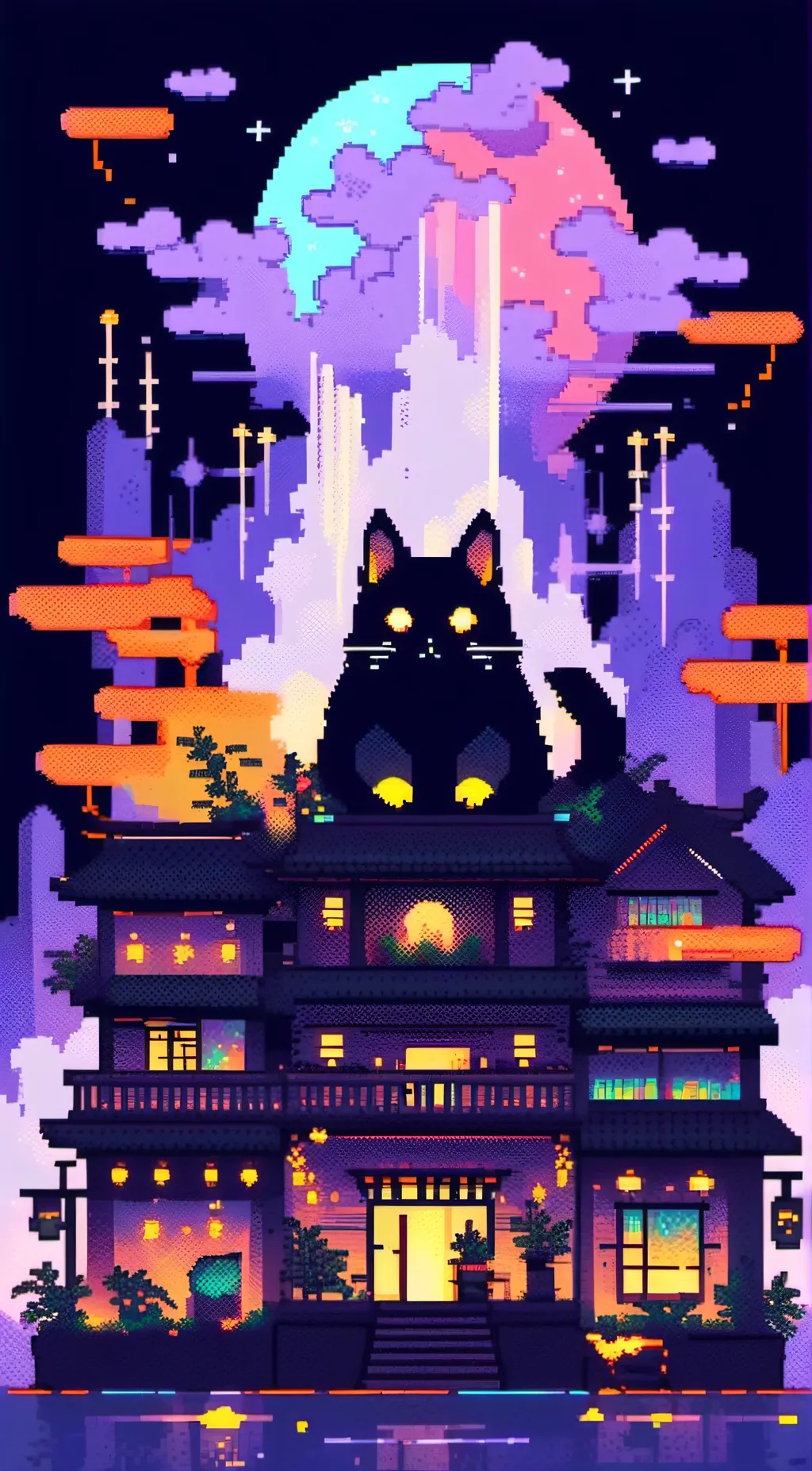 ai character: Cat God background