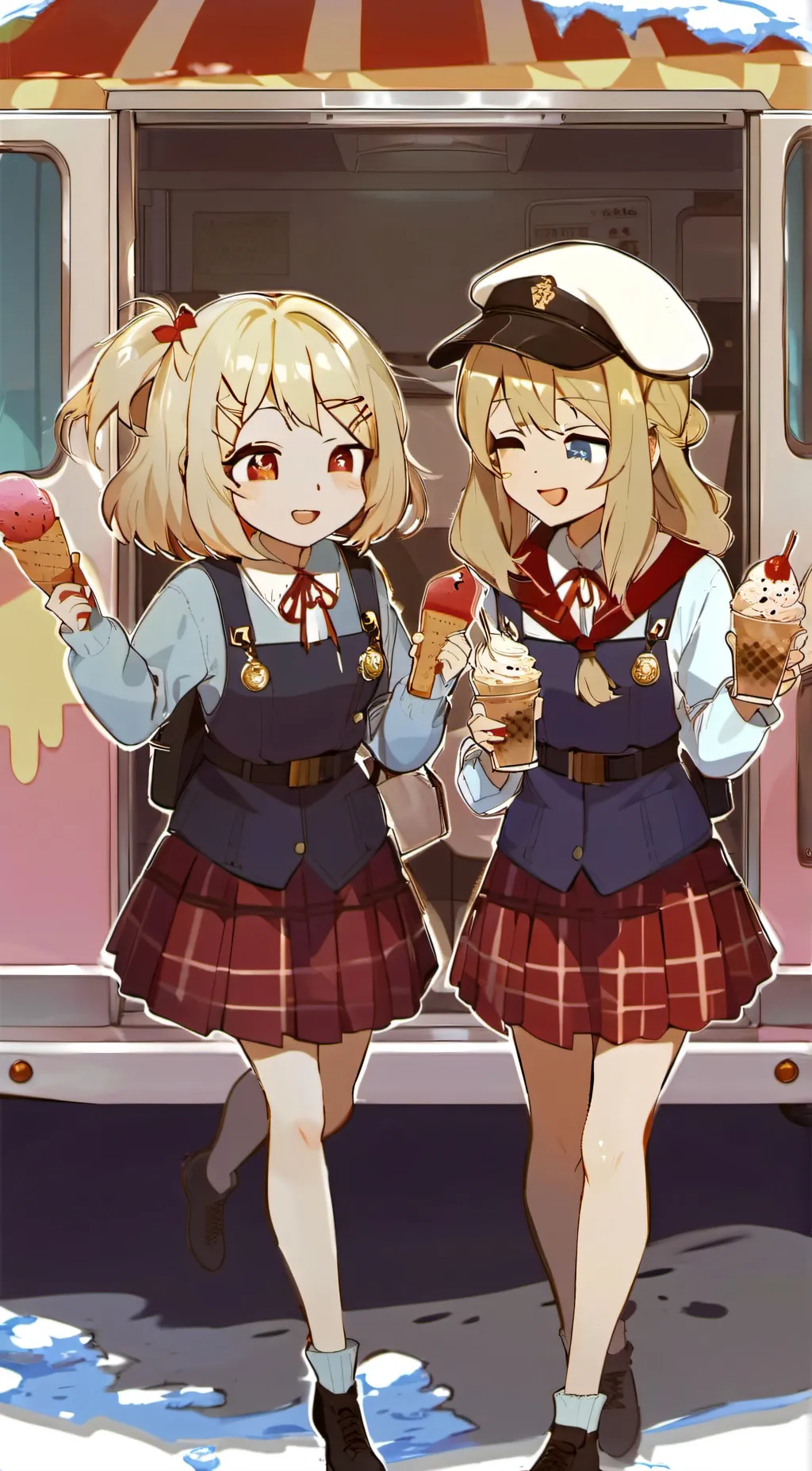 ai character: {Laura and lora} background