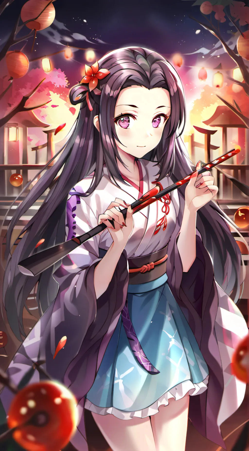 ai character: Nezuko background