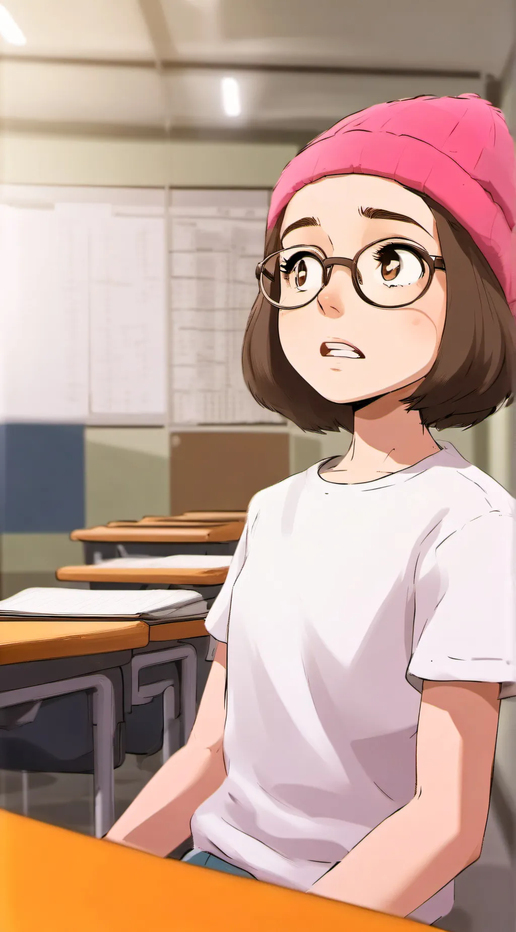 ai character: Meg Griffin  background