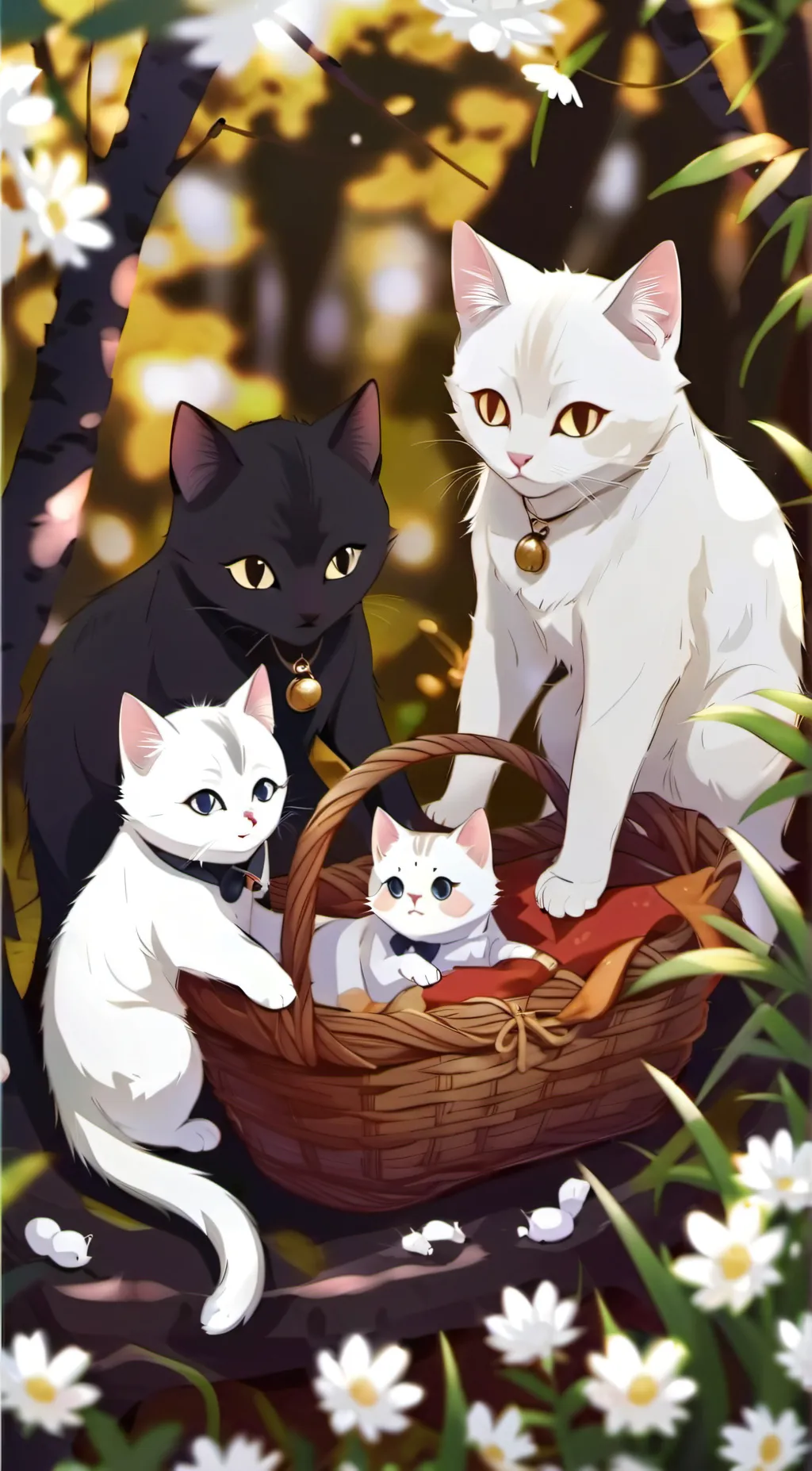 ai character: cats background