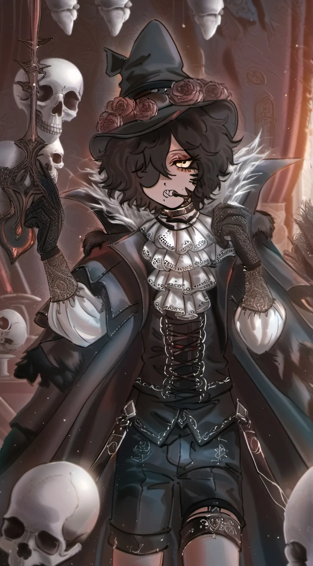 ai character: Redgie!!🕷️🕷️ background