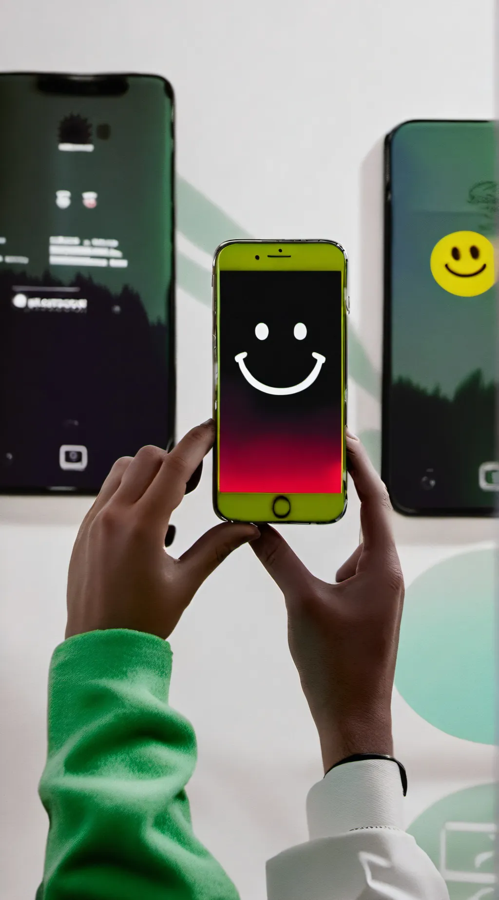 ai character: Smile phone background