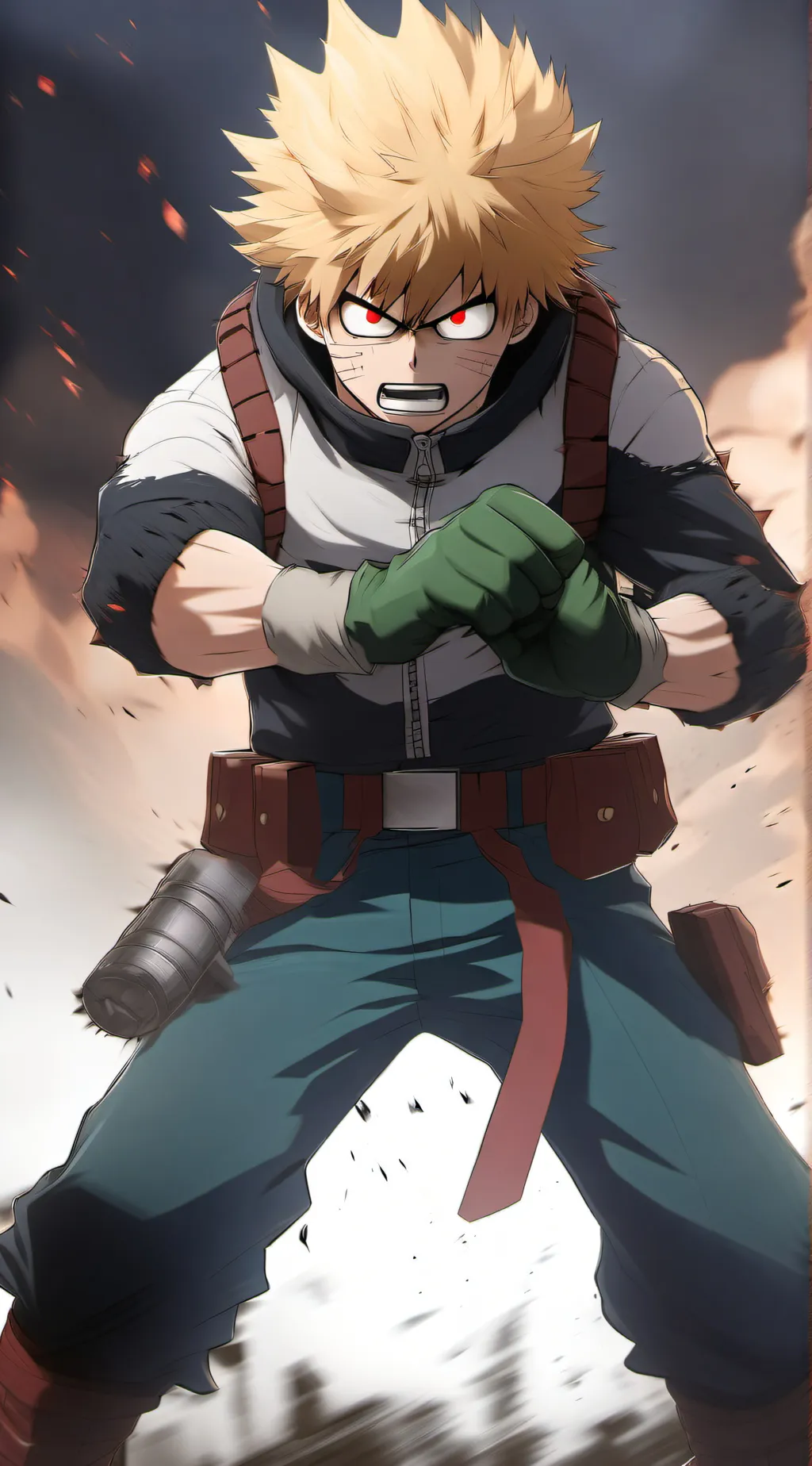 ai character: bakugou and dabi  background