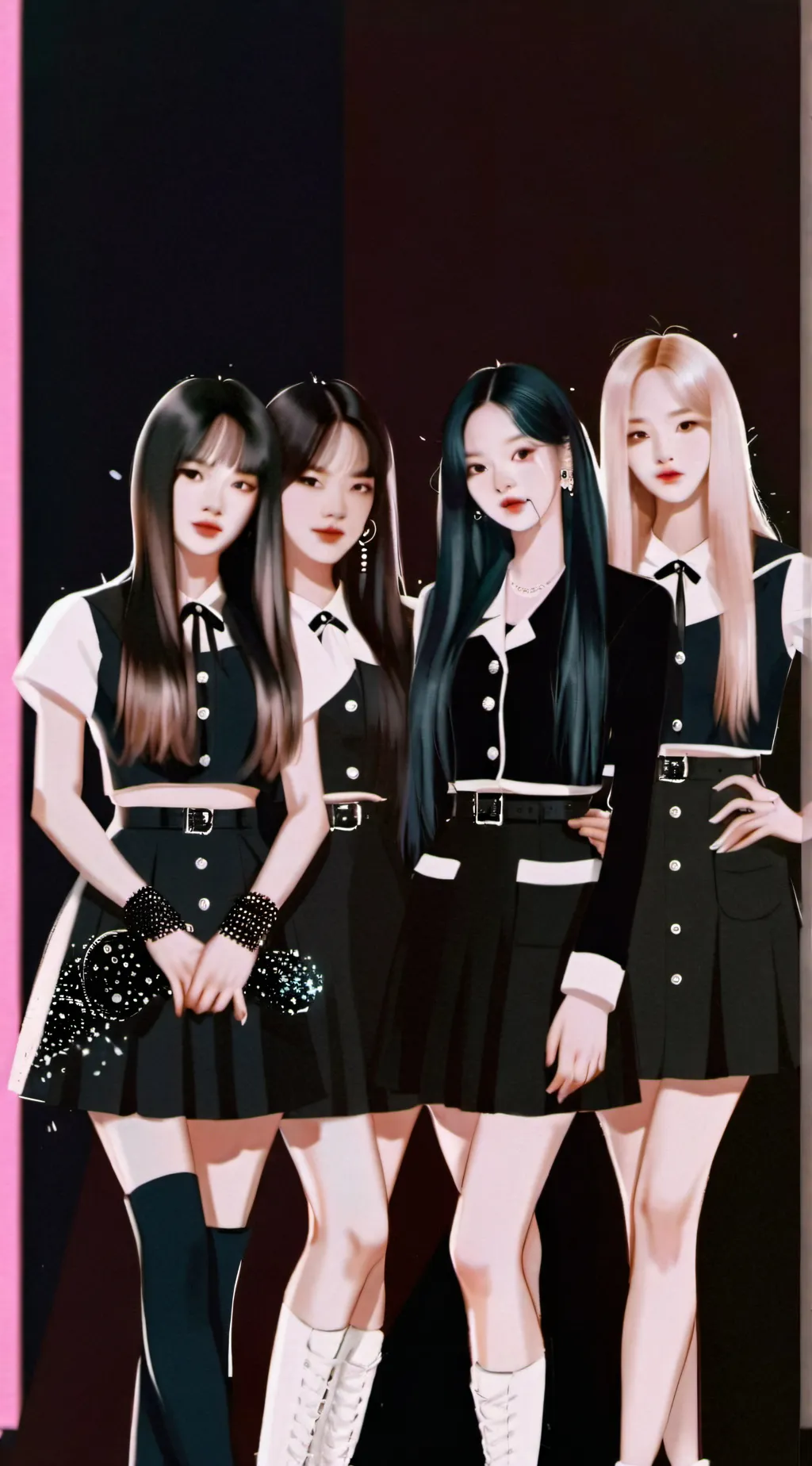 ai character: BLACKPINK 🖤💓 background