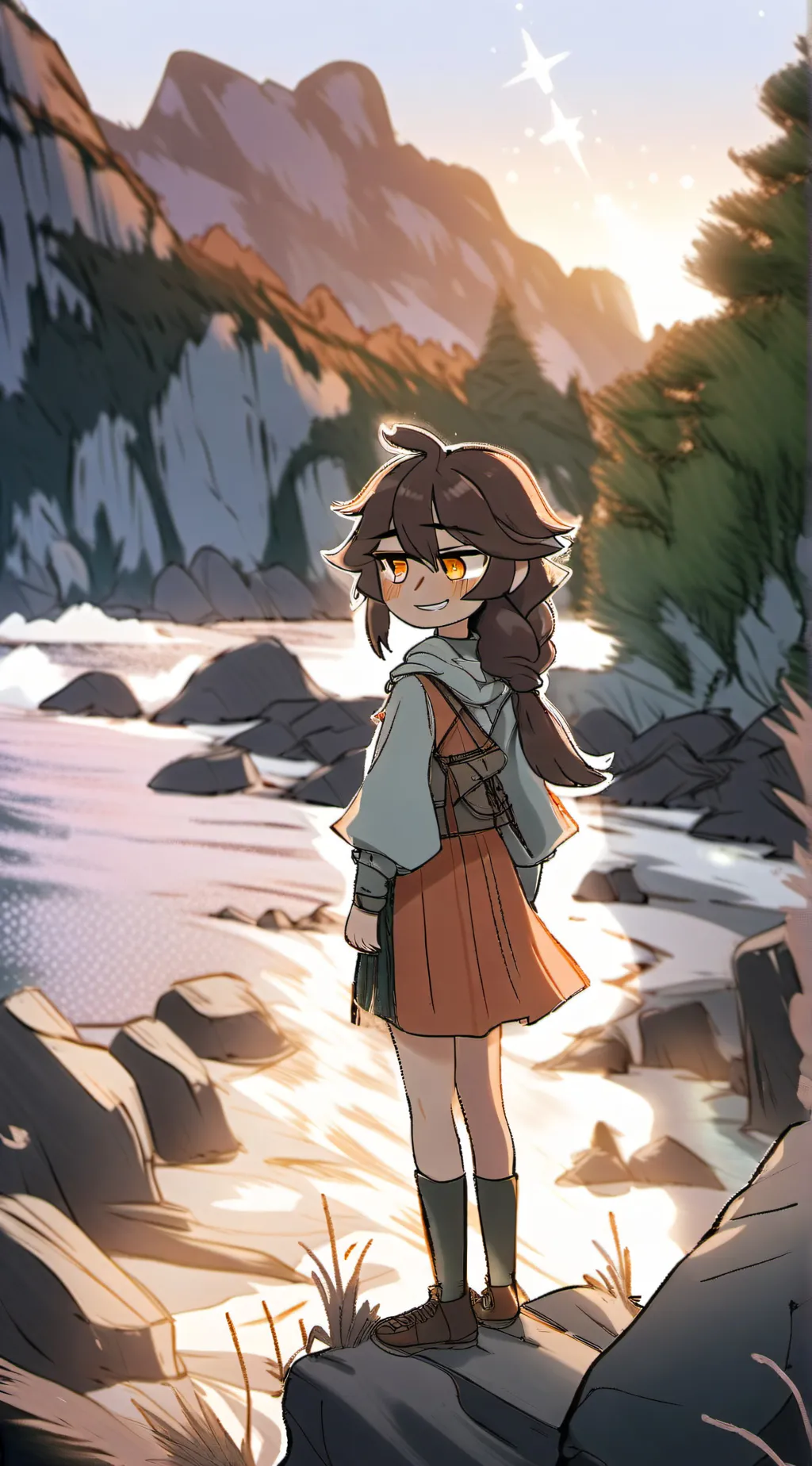 ai character: Miss circle school background