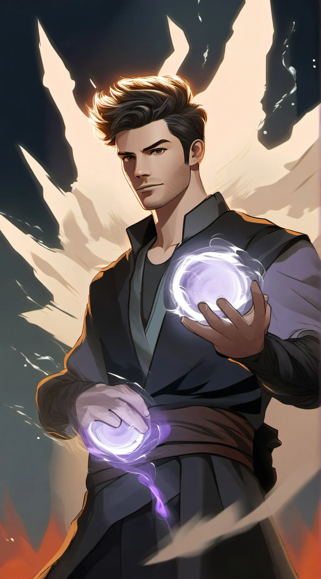 ai character: Matural artist background