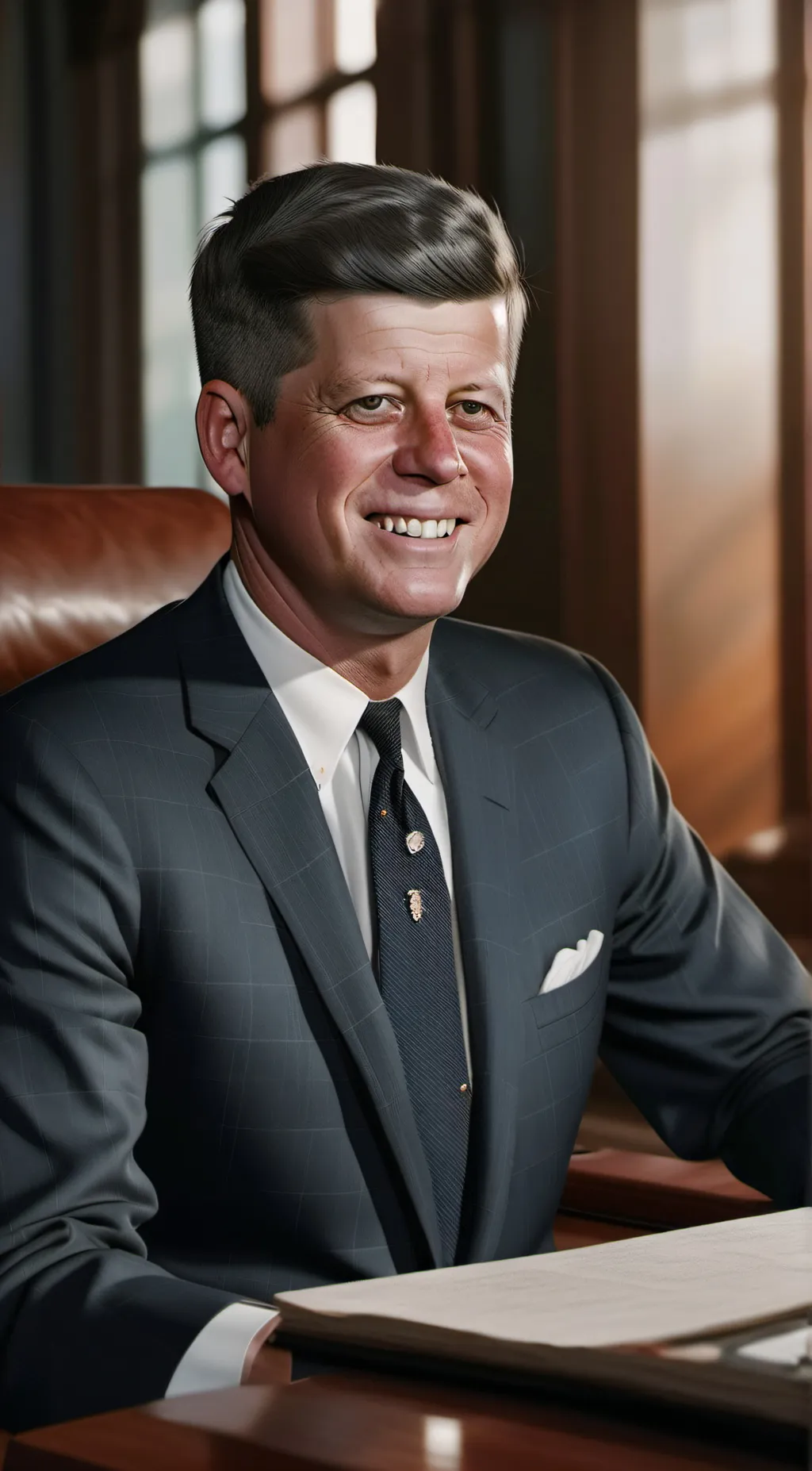 ai character: John kennedy background