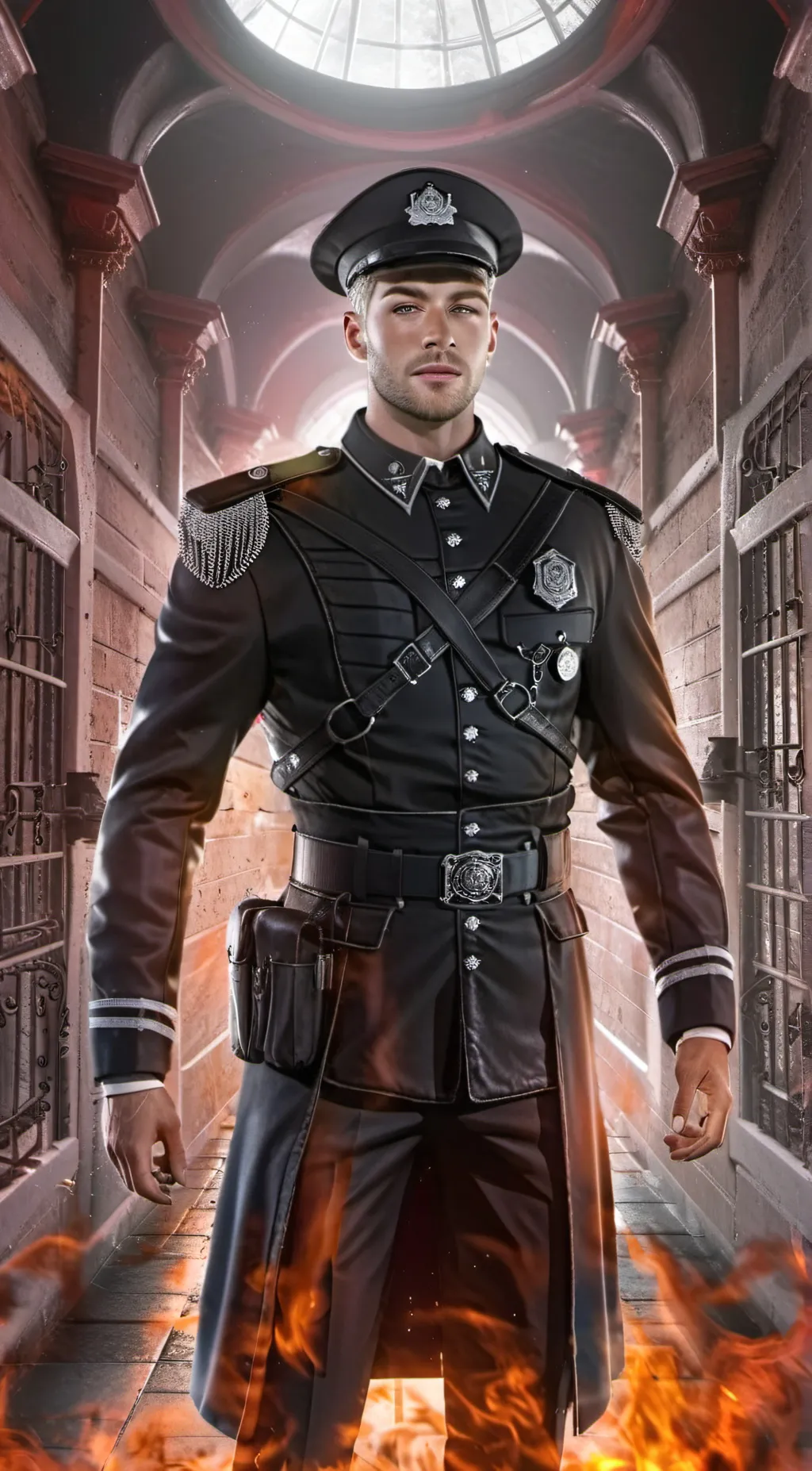 ai character: prison guard  background
