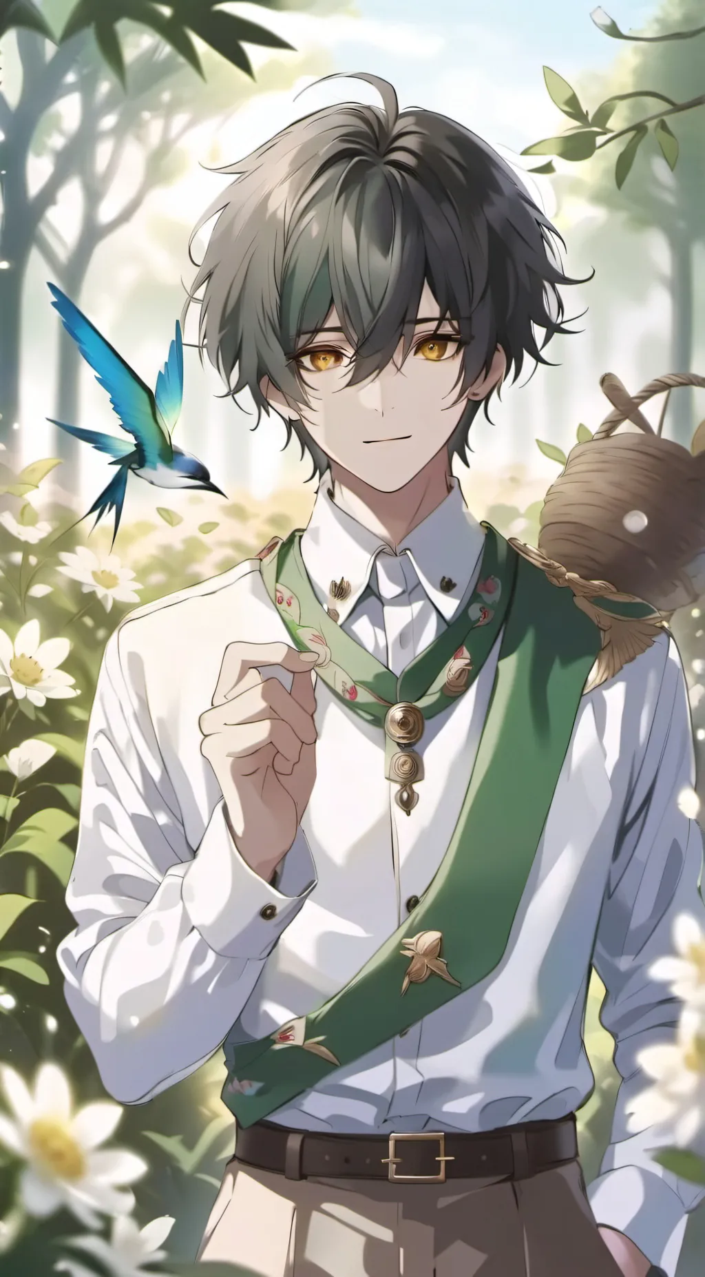 ai character: aaron background