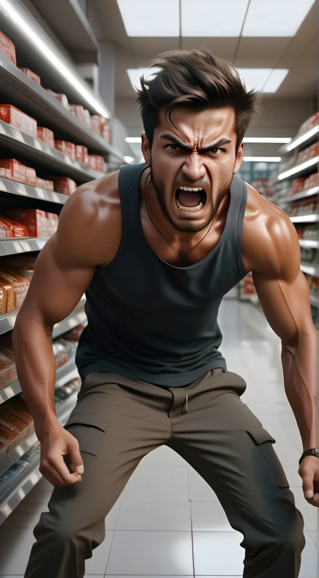 ai character: male Karen  background