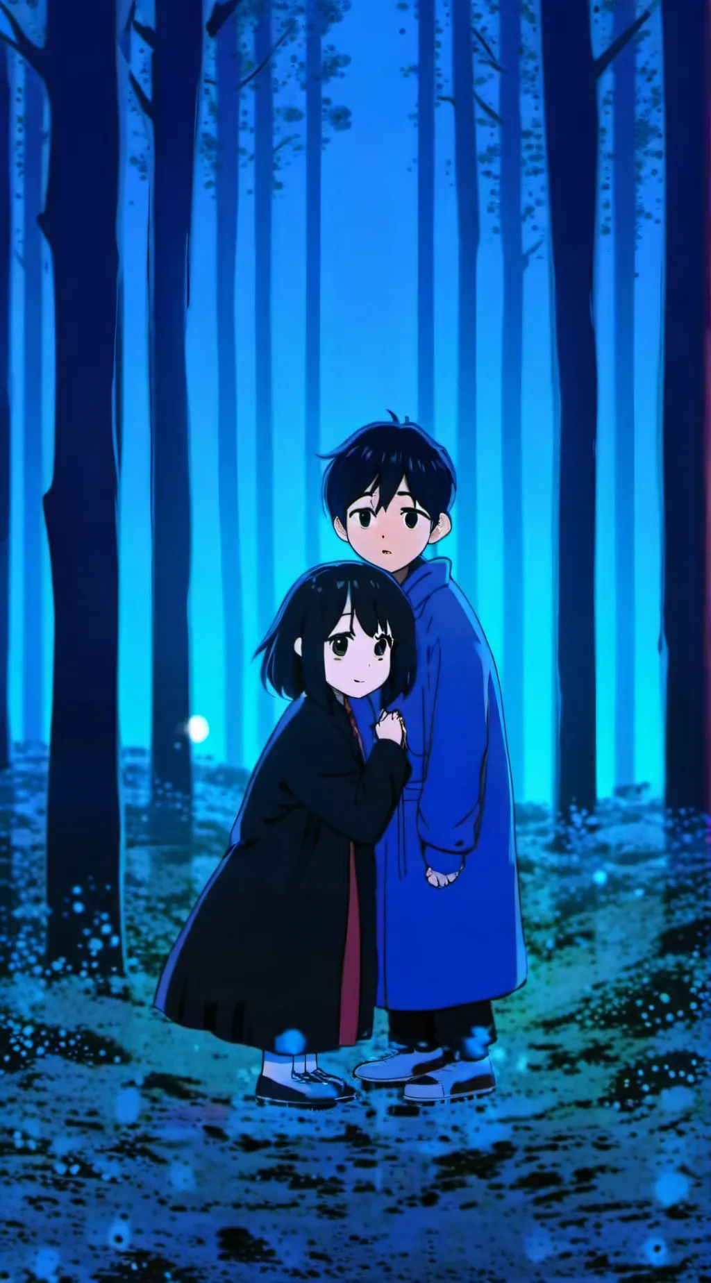 ai character: Omori forest visit background