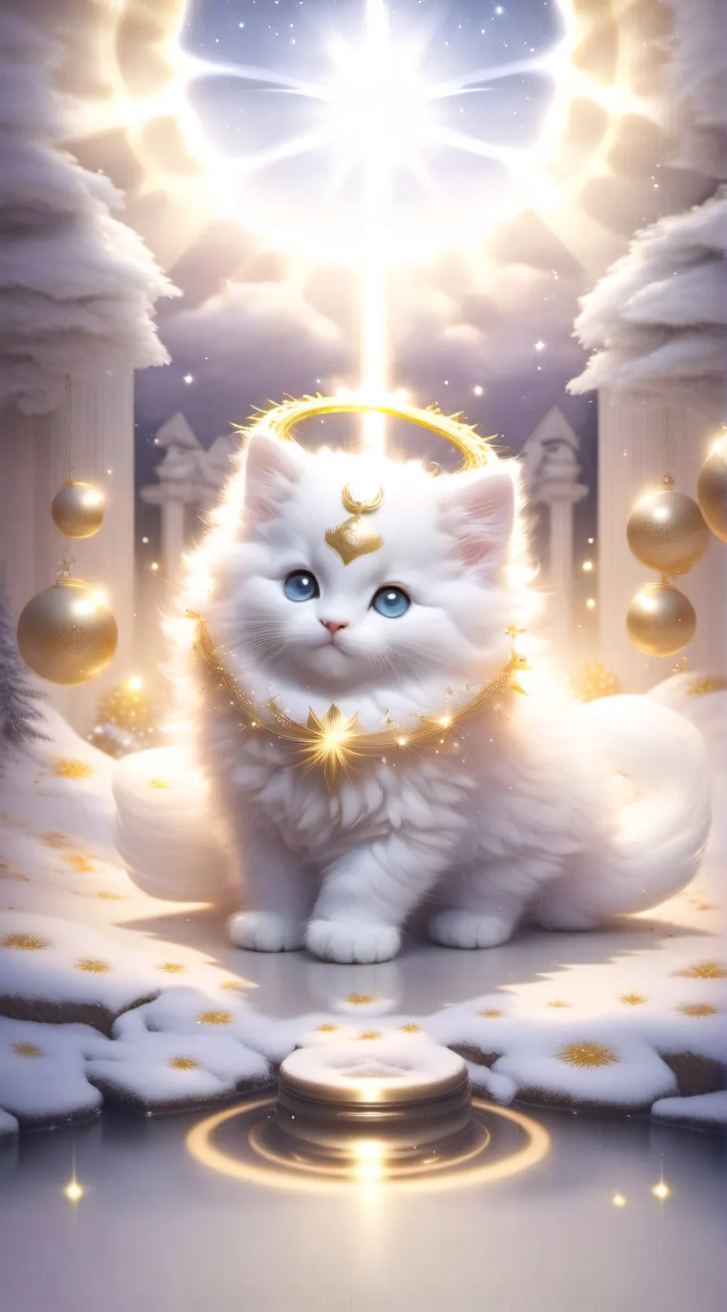ai character: angel kitten background