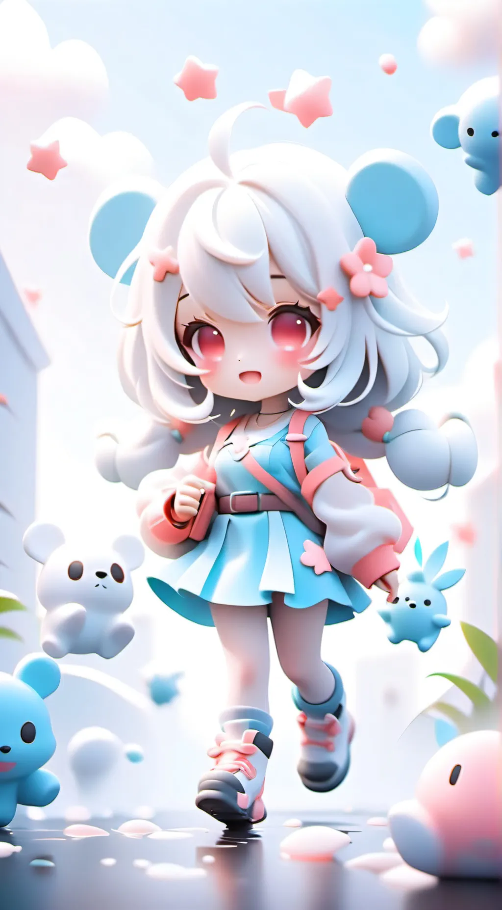 ai character: Weird strict son.. background