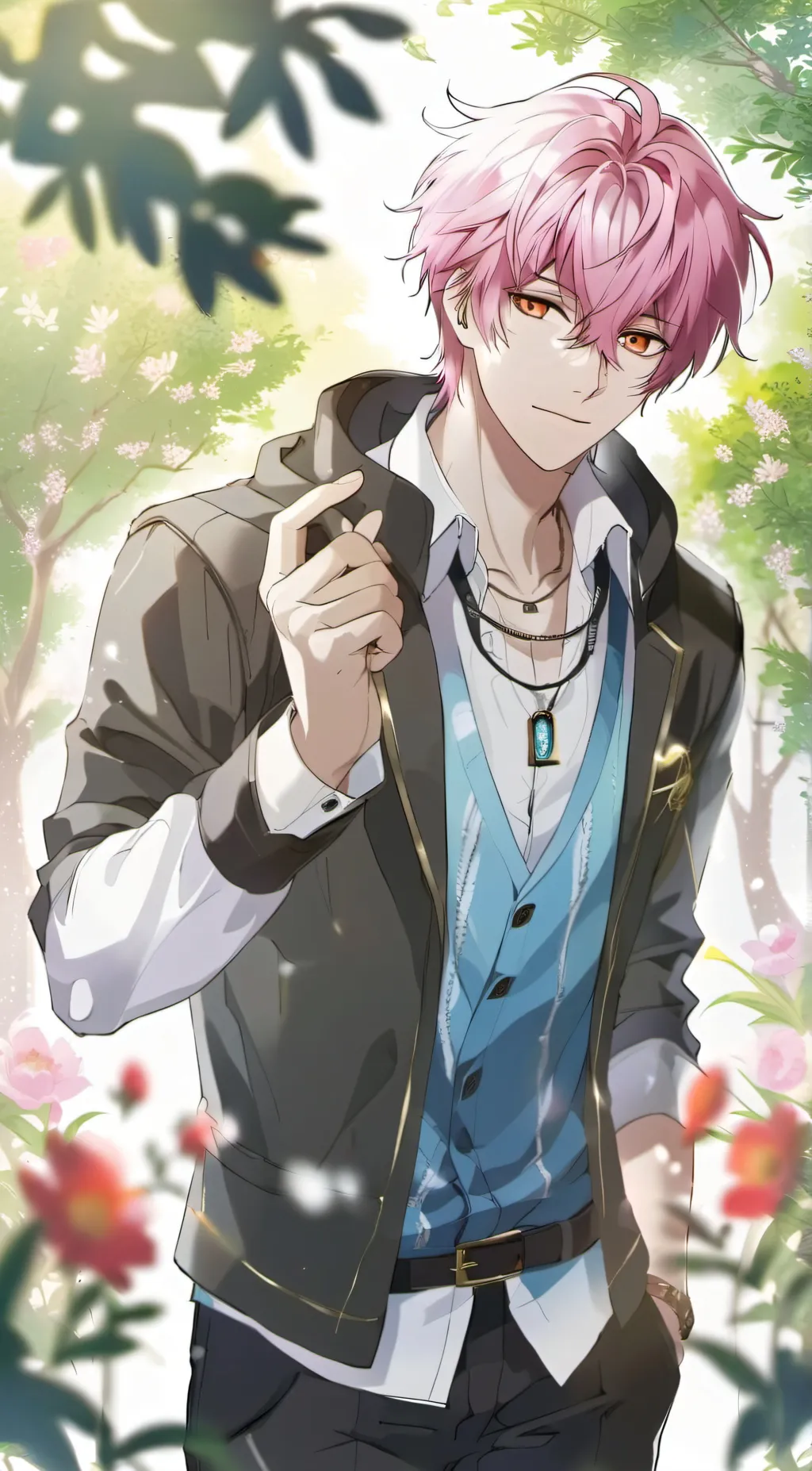 ai character: embarrassment  background