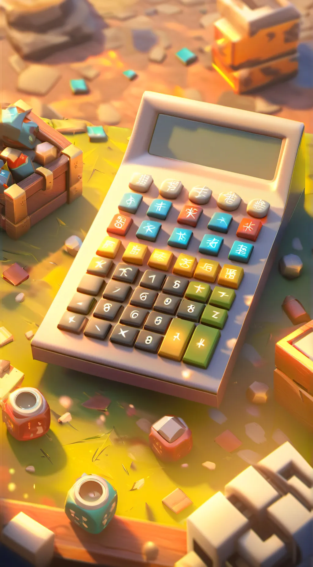 ai character: Calculator background