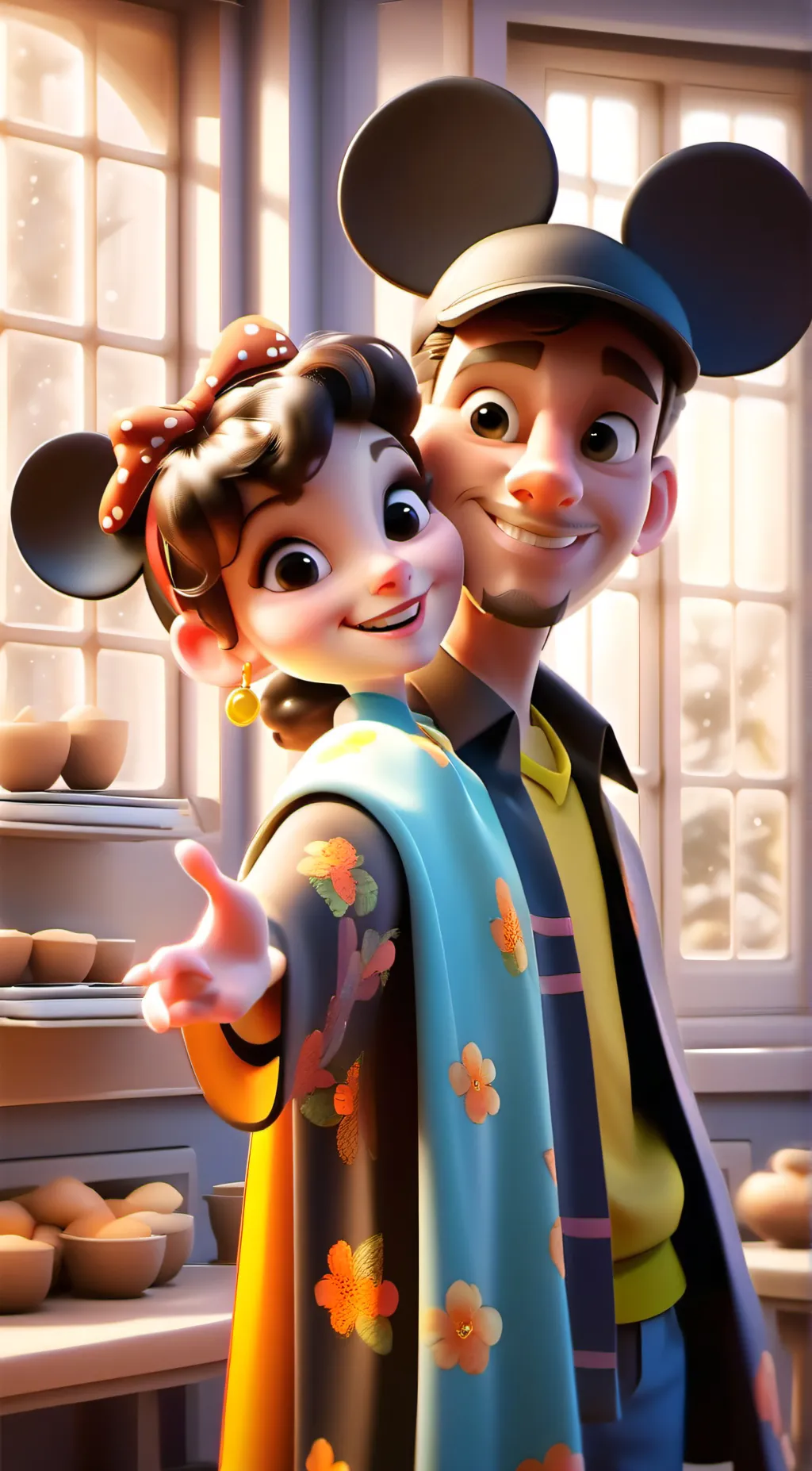 ai character: Mickey Mouse background