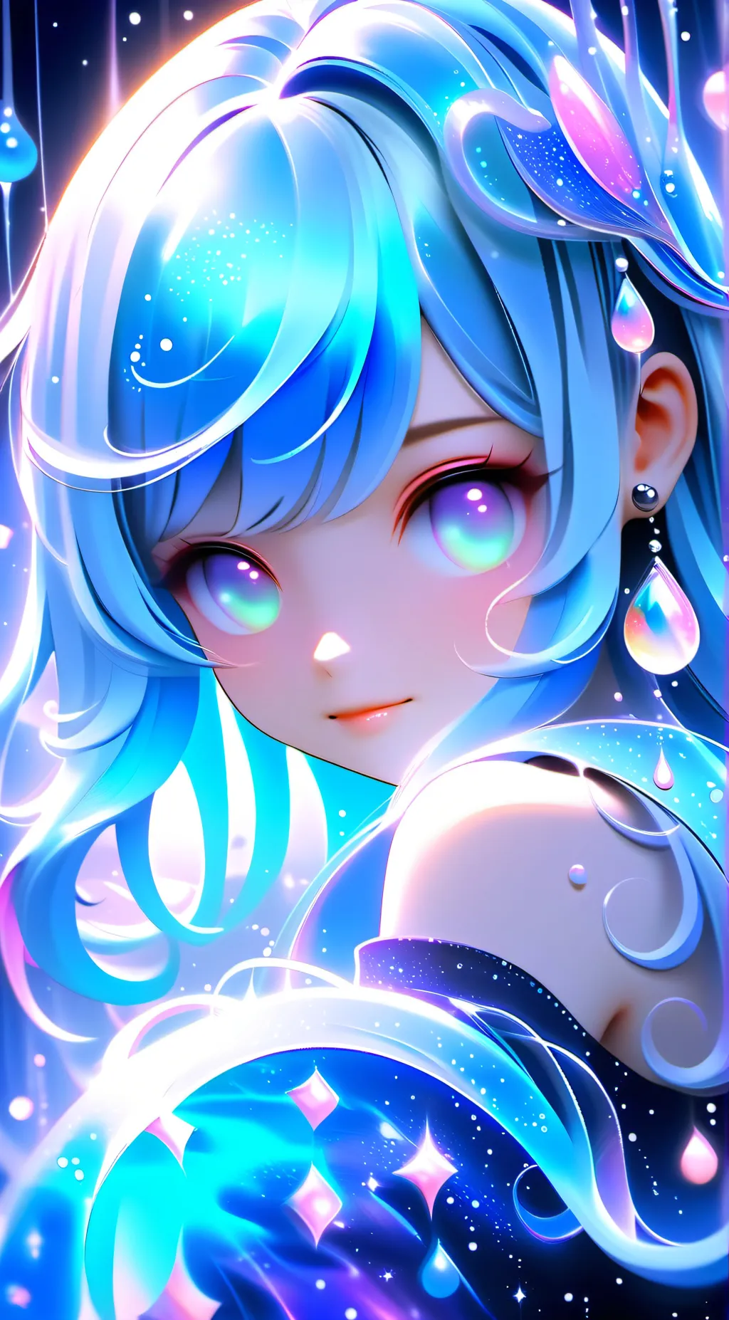 ai character: Ice background