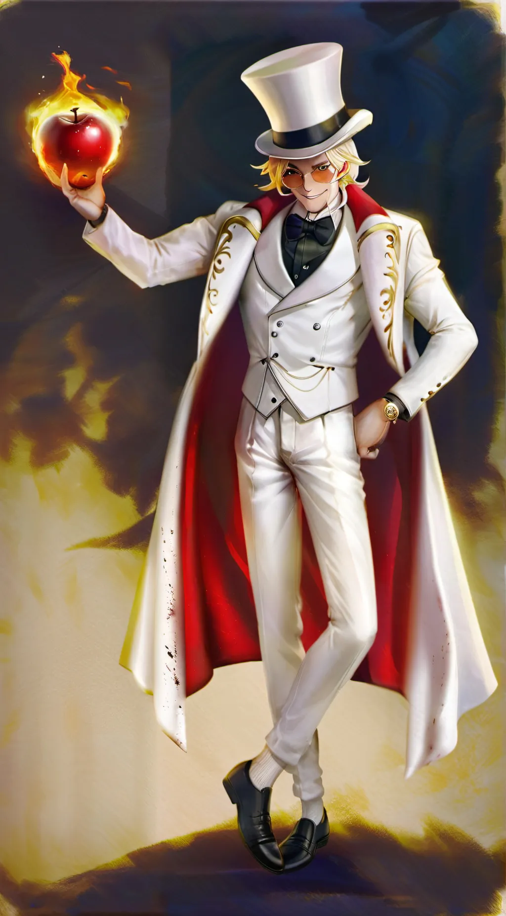 ai character: Lucifer (HAZBIN) background