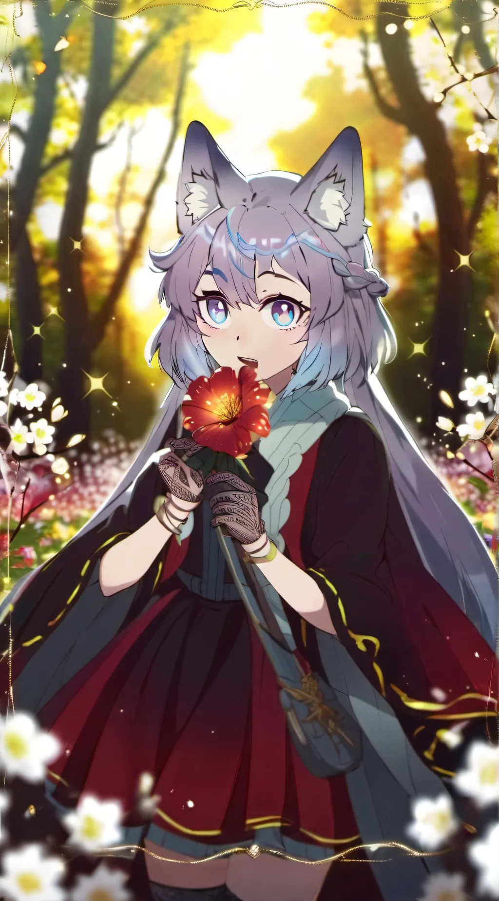 ai character: Little Godzilla background